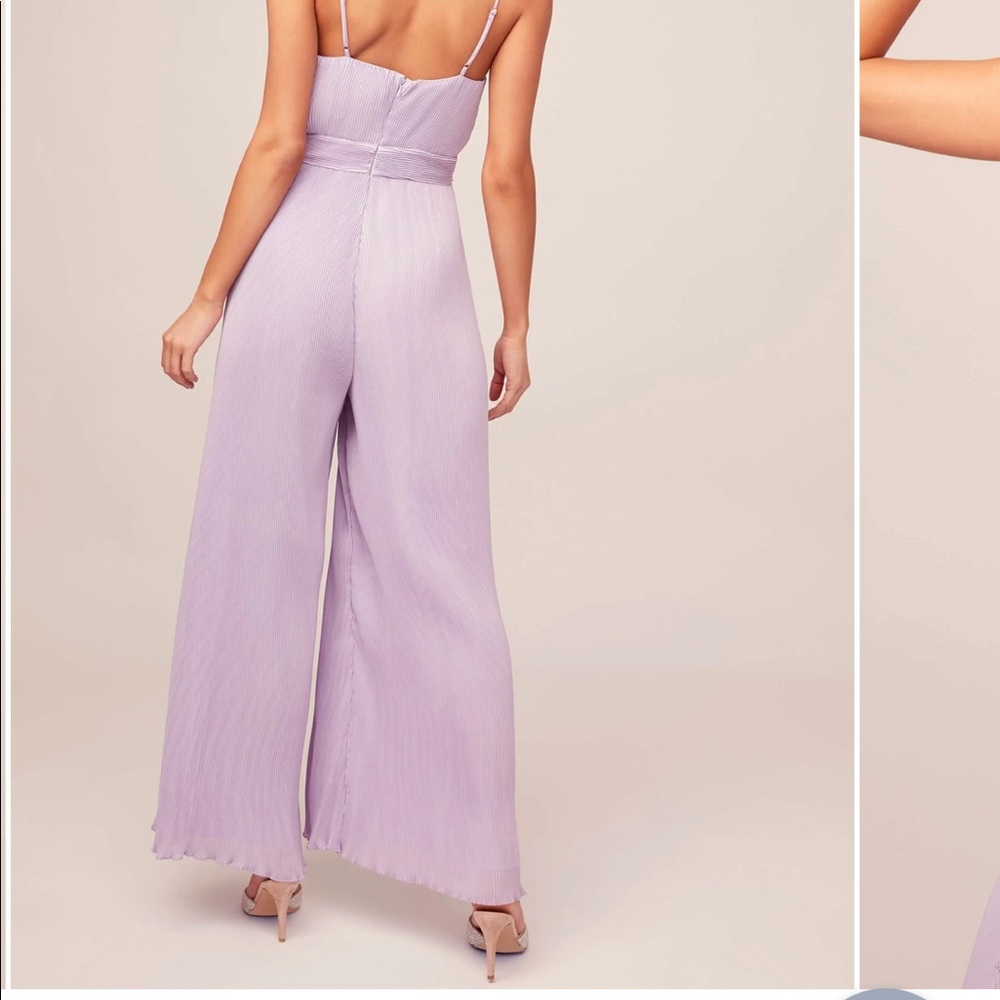 NWOT Revolve ASTR Plisse lilac jumpsuit - Picture 3 of 8